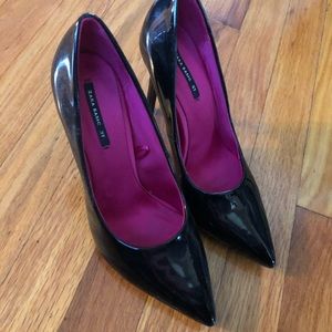 Zara Black Patent Leather Pumps - Size 6.5